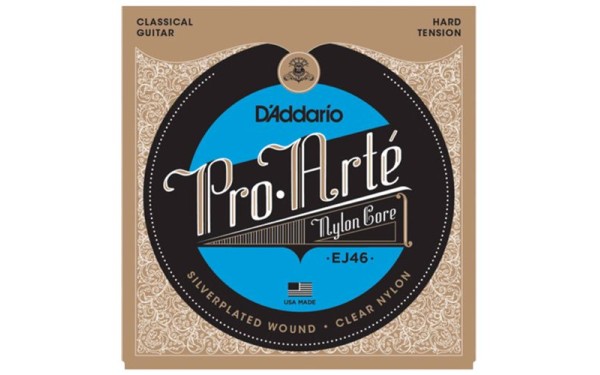 Daddario EJ46, Струни за класическа китара, Силно напрежение, Прозрачни, Silver
