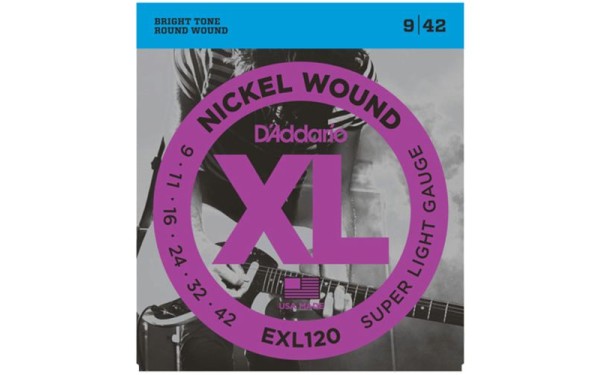 Daddario EXL120, Струни за електрическа китара 09-42