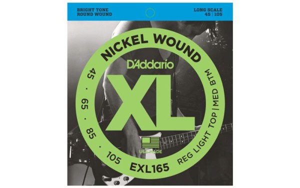 Daddario EXL165, Струни за бас китара 45-105