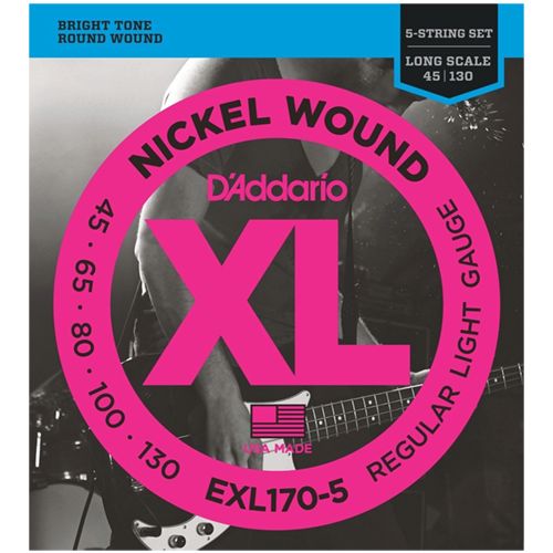 Daddario EXL170-5, Струни за 5 струнна бас китара 45-130