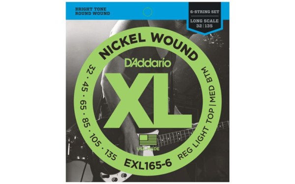 Daddario EXL165-6, Струни за 6 струнна бас китара  32-135