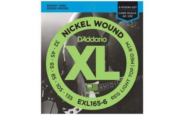 Daddario EXL165-6, Струни за 6 струнна бас китара  32-135