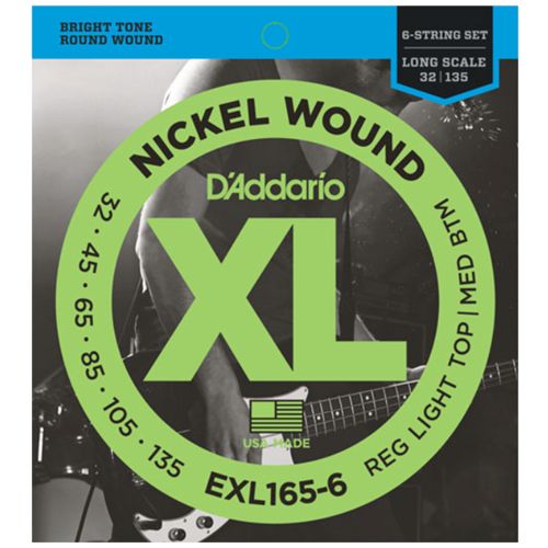 Daddario EXL165-6, Струни за 6 струнна бас китара  32-135
