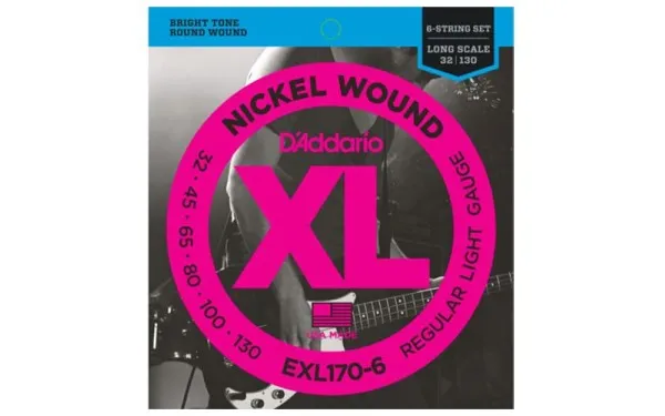 Daddario EXL170-6, Струни за бас китара 32-130