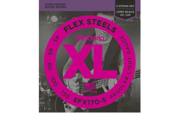Daddario EFX170-5, Струни за бас китара 45-130