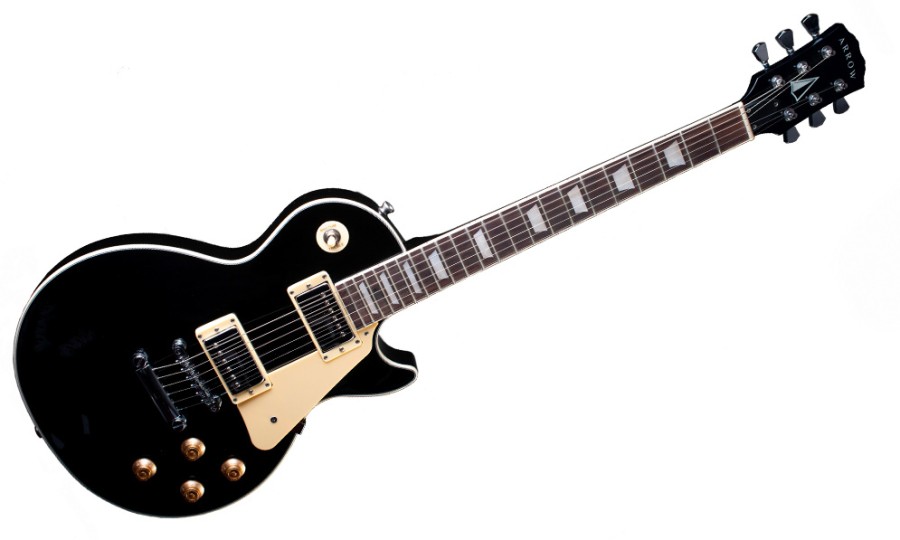 Електрическа китара Arrow LP 22 Night Black Rosewood/White