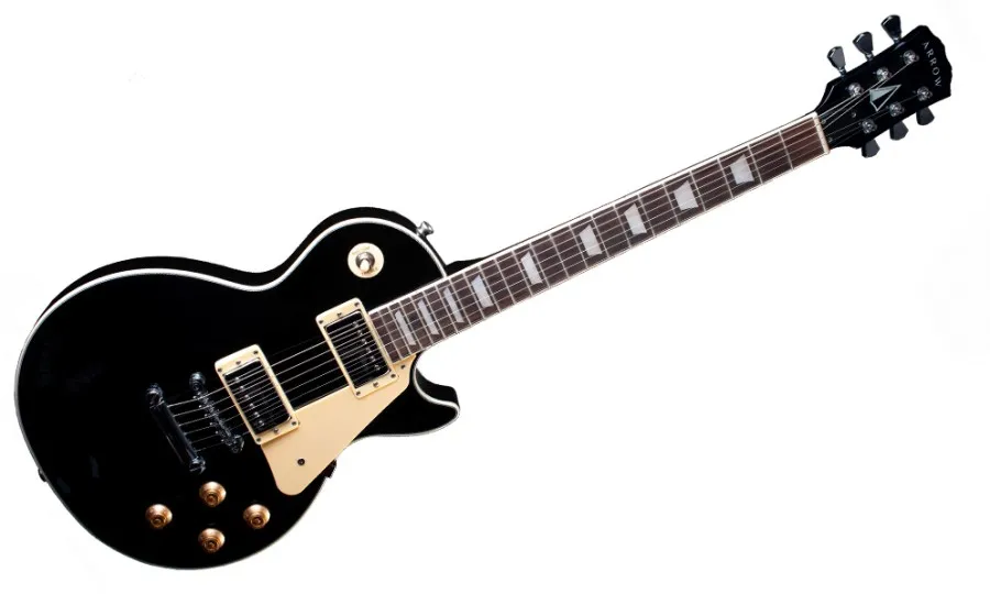 Електрическа китара Arrow LP 22 Night Black Rosewood/White