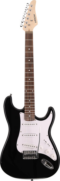 Комплект електрическа китара Arrow Tonecaster ST 111 Abyss Black R/W, Jeremi GA-10