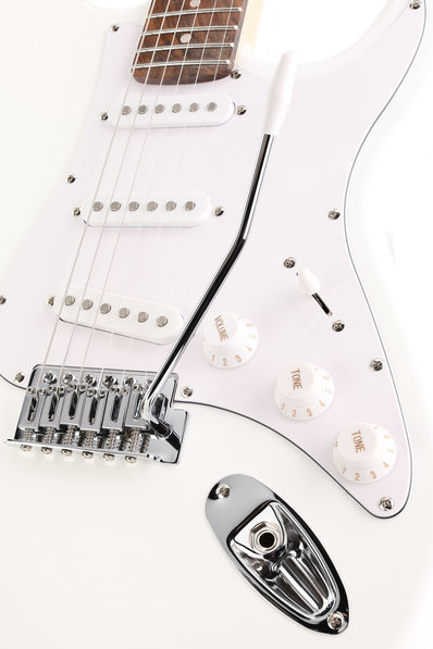 Комплект електрическа китара Arrow Tonecaster ST 111 Snow White R/W, Jeremi GA-10
