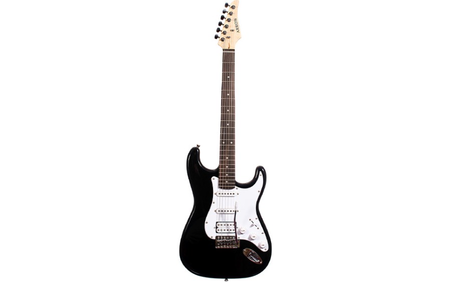 Комплект електрическа китара Arrow Tonecaster ST 211 Abyss Black R/W, Jeremi GA-10