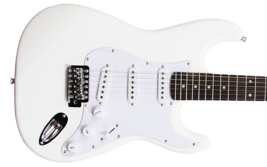 Комплект електрическа китара Arrow Tonecaster ST 111 Snow White R/W, Jeremi GA-10