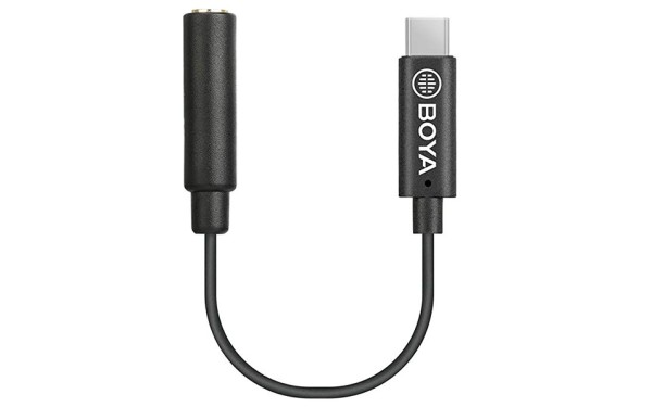 BOYA BY-K6 - адаптер от женски 3.5mm TRS към мъжки Type-C