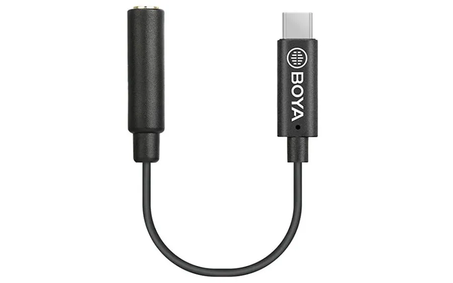 BOYA BY-K6 - адаптер от женски 3.5mm TRS към мъжки Type-C
