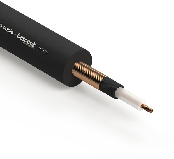 Инструментален кабел Bespeco B/CVP400BK, 1x0.75mm², Ø7mm, Черен