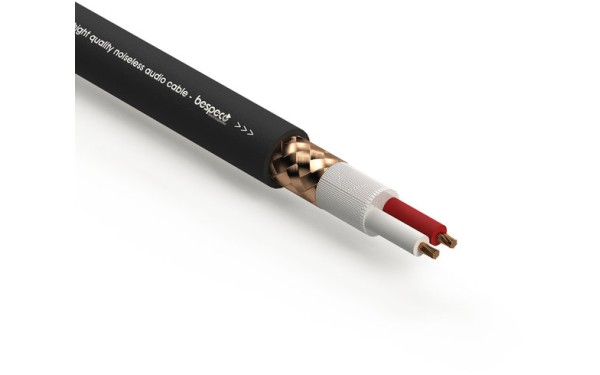 Микрофонен кабел Bespeco B/CVP400SBK, 2x0.50mm², Ø7mm, Черен