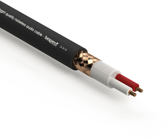 Микрофонен кабел Bespeco B/CVP400SBK, 2x0.50mm², Ø7mm, Черен