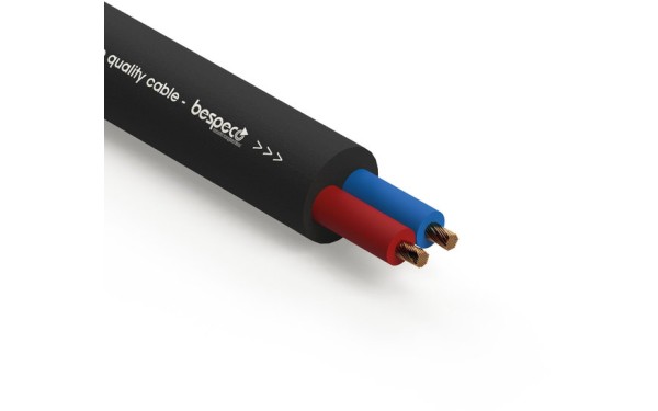 Кабел за тонколони Bespeco B/FLEX250, 2x2.5mm², Ø8.6mm, Черен
