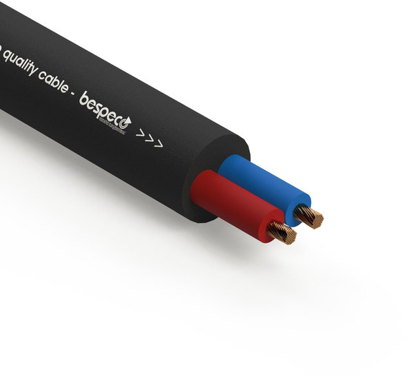 Кабел за тонколони Bespeco B/FLEX250, 2x2.5mm², Ø8.6mm, Черен