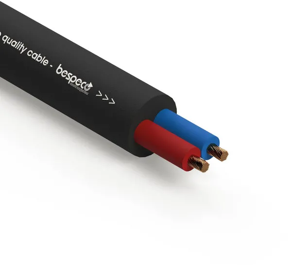 Кабел за тонколони Bespeco B/FLEX250, 2x2.5mm², Ø8.6mm, Черен