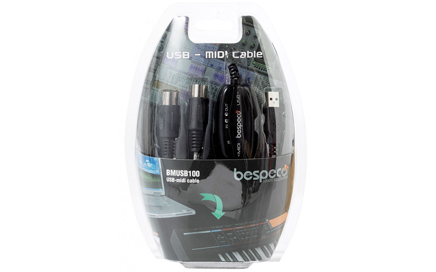 Кабел Bespeco BMUSB100, USB/2xMIDI