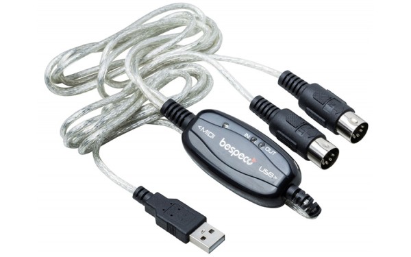 Кабел Bespeco BMUSB100, USB/2xMIDI