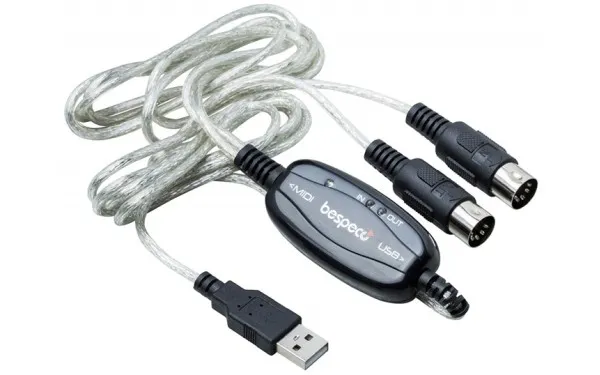 Кабел Bespeco BMUSB100, USB/2xMIDI