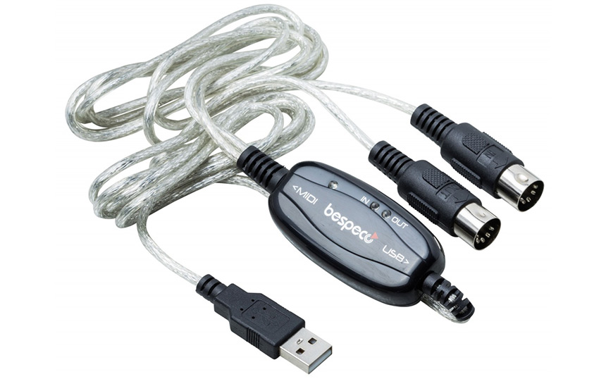 Кабел Bespeco BMUSB100, USB/2xMIDI