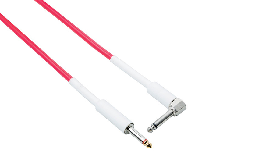 Kабел Bespeco DRAG500PBK, 6.3mm/6.3mm, 5m, Г-образен