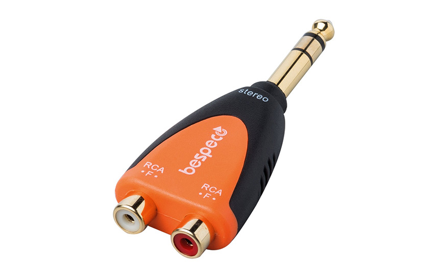 Адаптер Bespeco SLAD370, 2xRCA/6.3mm