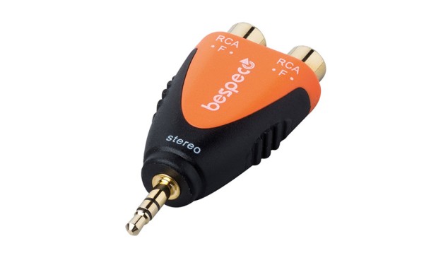 Адаптер Bespeco SLAD380, 2xRCA/3.5mm