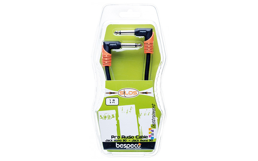 Пач кабел Bespeco SLPP030, 6.3mm/6.3mm, 0.30m, Г- образен
