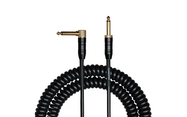 Кабел Cascha Advanced Line CCA-G2BK6, Спираловиден, Черен, 6m, 6.3mm/6.3mm