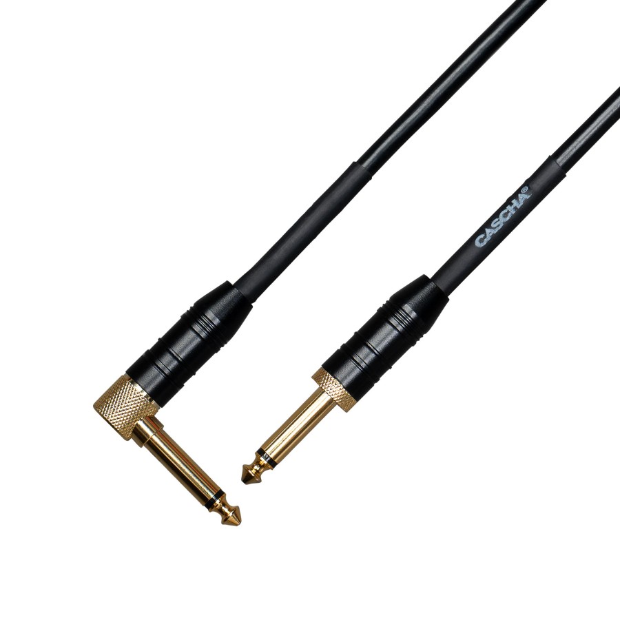 Кабел Cascha Advanced Line CCA-G2BK6, Спираловиден, Черен, 6m, 6.3mm/6.3mm
