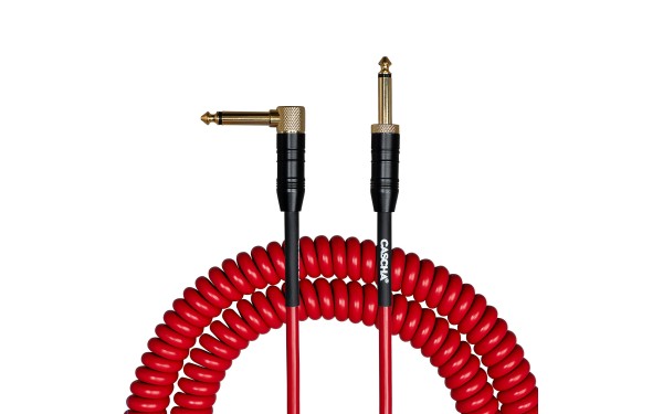 Кабел Cascha Advanced Line CCA-G2RD6, Спираловиден, Червен, 6m, 6.3mm/6.3mm