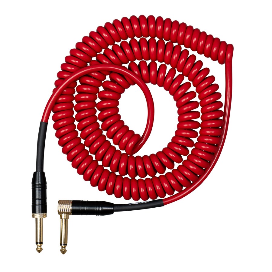 Кабел Cascha Advanced Line CCA-G2RD6, Спираловиден, Червен, 6m, 6.3mm/6.3mm