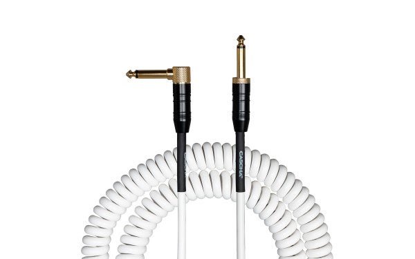 Кабел Cascha Advanced Line CCA-G2WH6, Спираловиден, Бял, 6m, 6.3mm/6.3mm