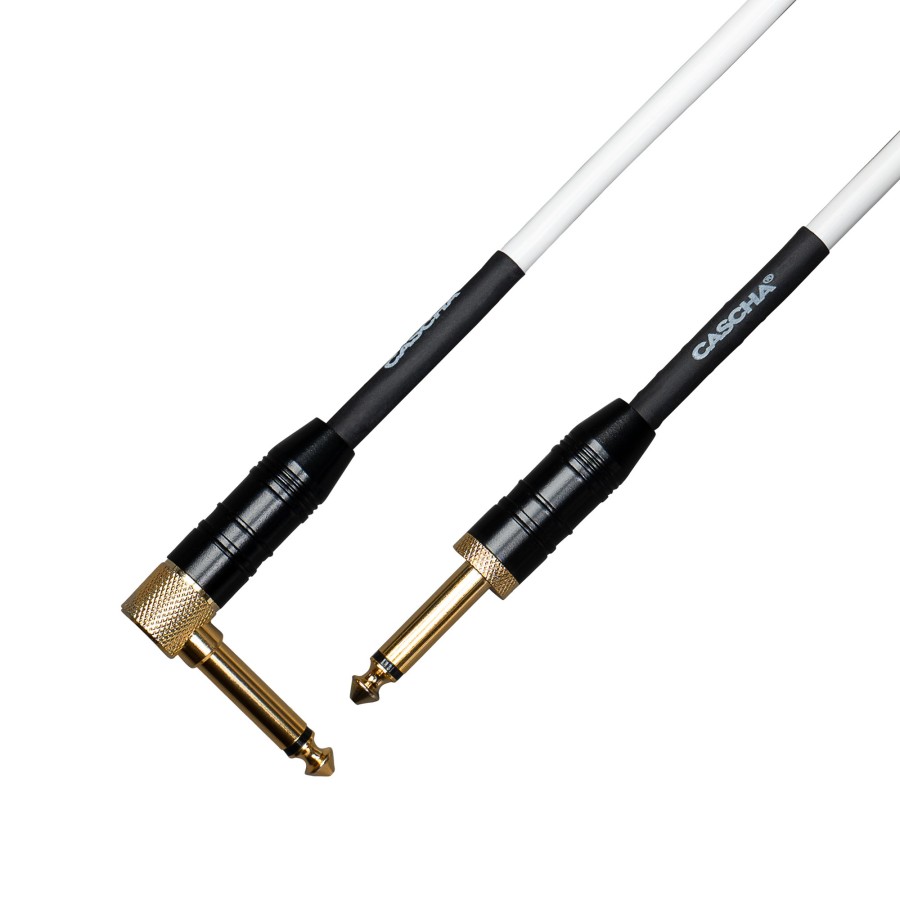 Кабел Cascha Advanced Line CCA-G2WH6, Спираловиден, Бял, 6m, 6.3mm/6.3mm