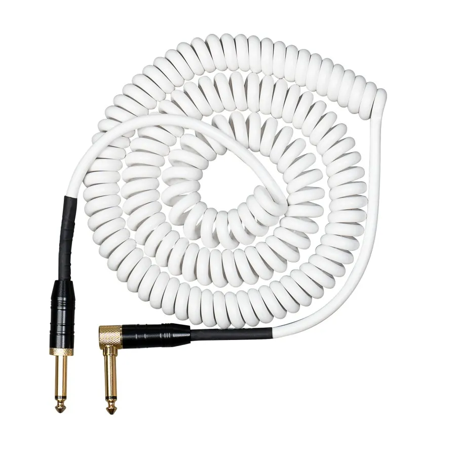 Кабел Cascha Advanced Line CCA-G2WH6, Спираловиден, Бял, 6m, 6.3mm/6.3mm