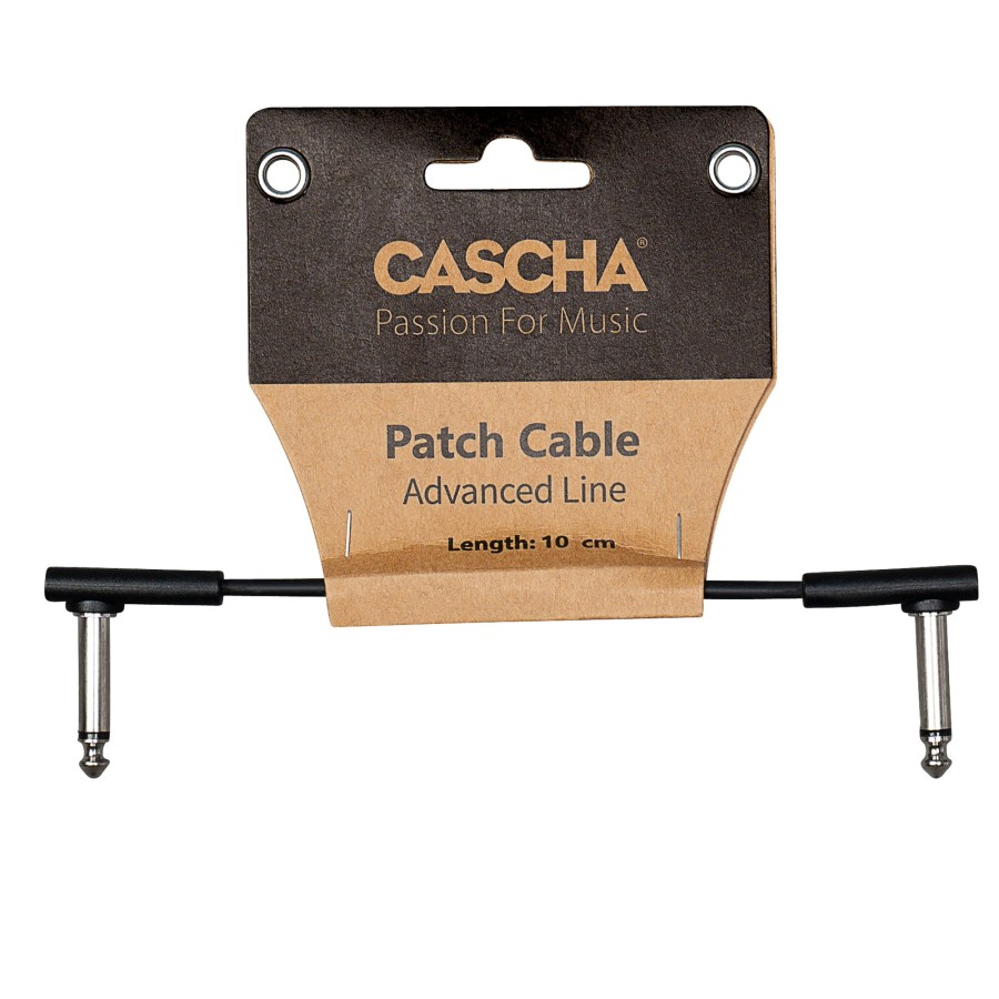 Пач кабел Cascha Advanced Line CCA-PC130, Плосък, Черен, 30cm