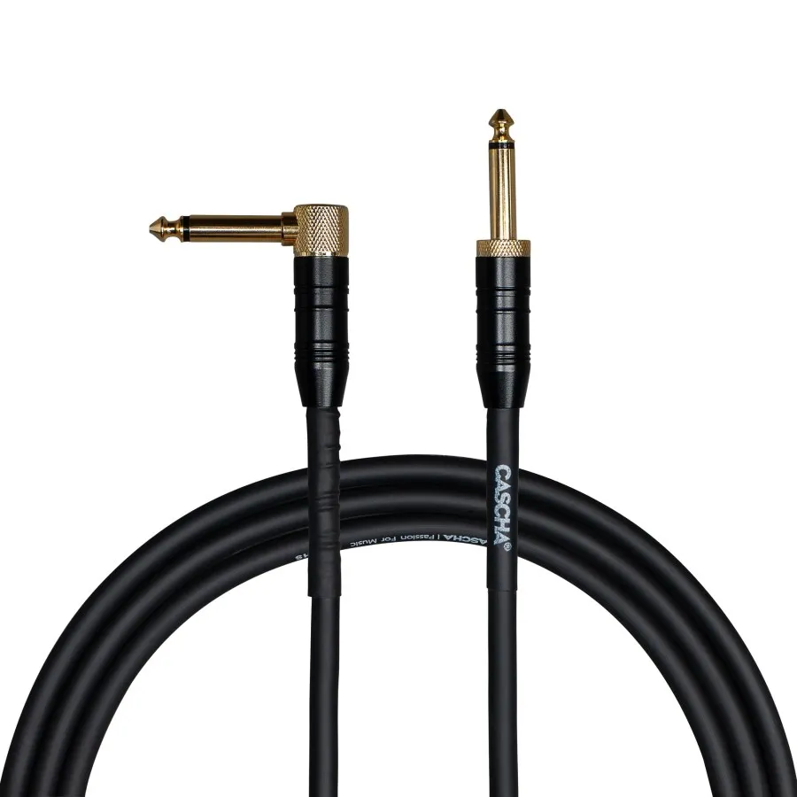 Кабел Cascha Professional Line CCP-G1ABK3, Черен, 6.3mm/6.3mm, Г-образен, 3m