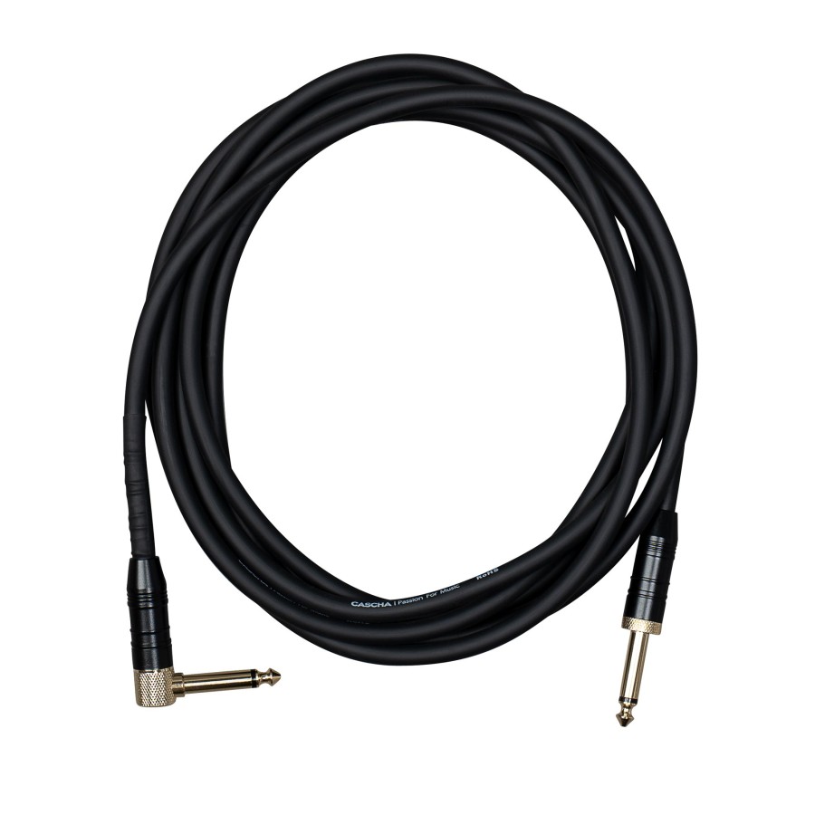 Кабел Cascha Professional Line CCP-G1ABK3, Черен, 6.3mm/6.3mm, Г-образен, 3m