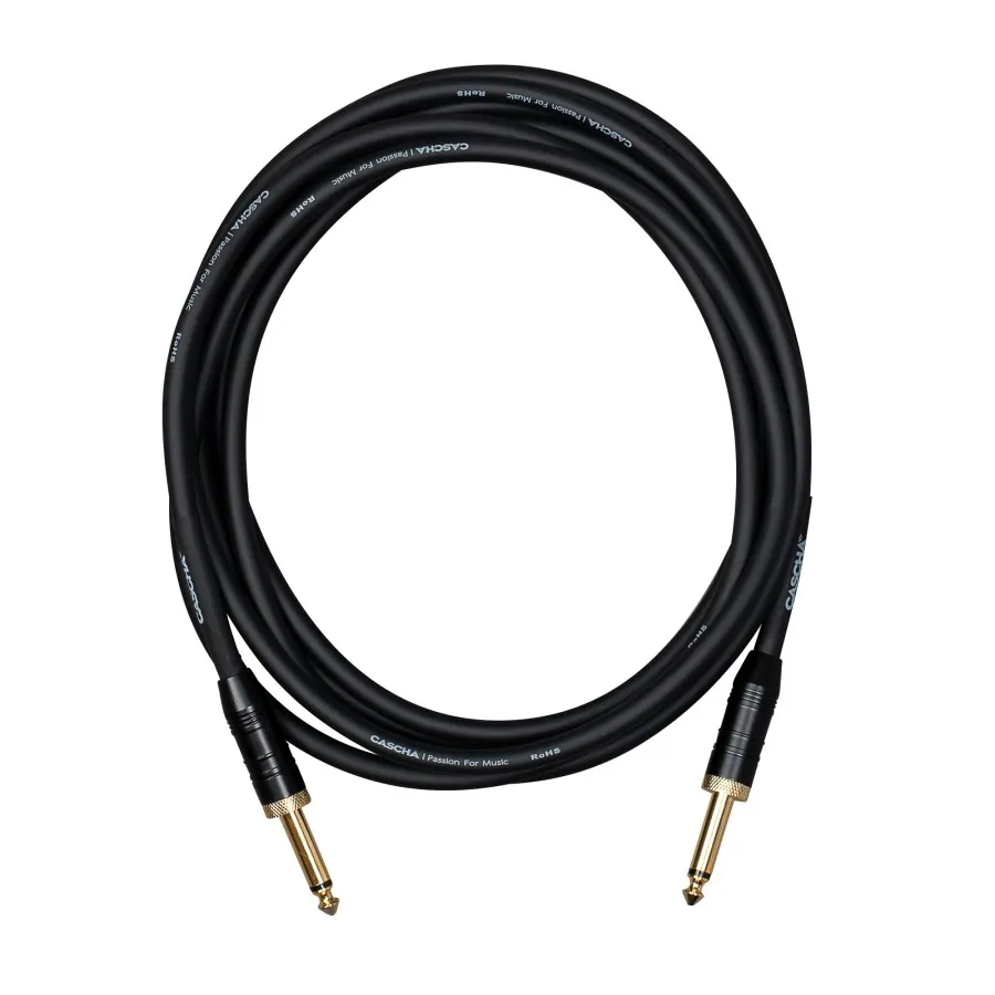 Кабел Cascha Professional Line CCP-G1SBK3, Черен, 6.3mm/6.3mm, 3m