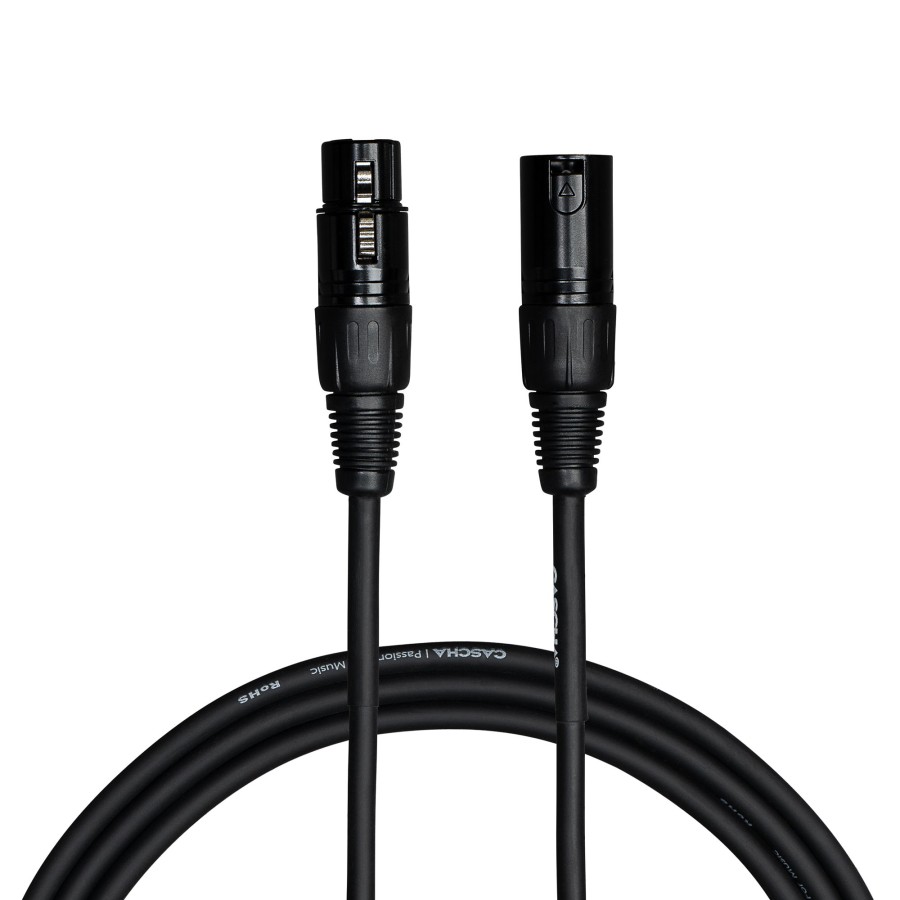 Кабел Cascha Standard Line CCS-M1BK2, Черен, XLR-F / XLR-M, 2m