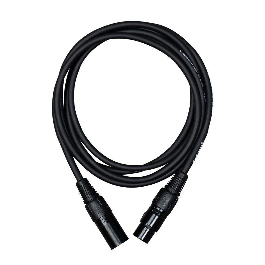 Кабел Cascha Standard Line CCS-M1BK2, Черен, XLR-F / XLR-M, 2m