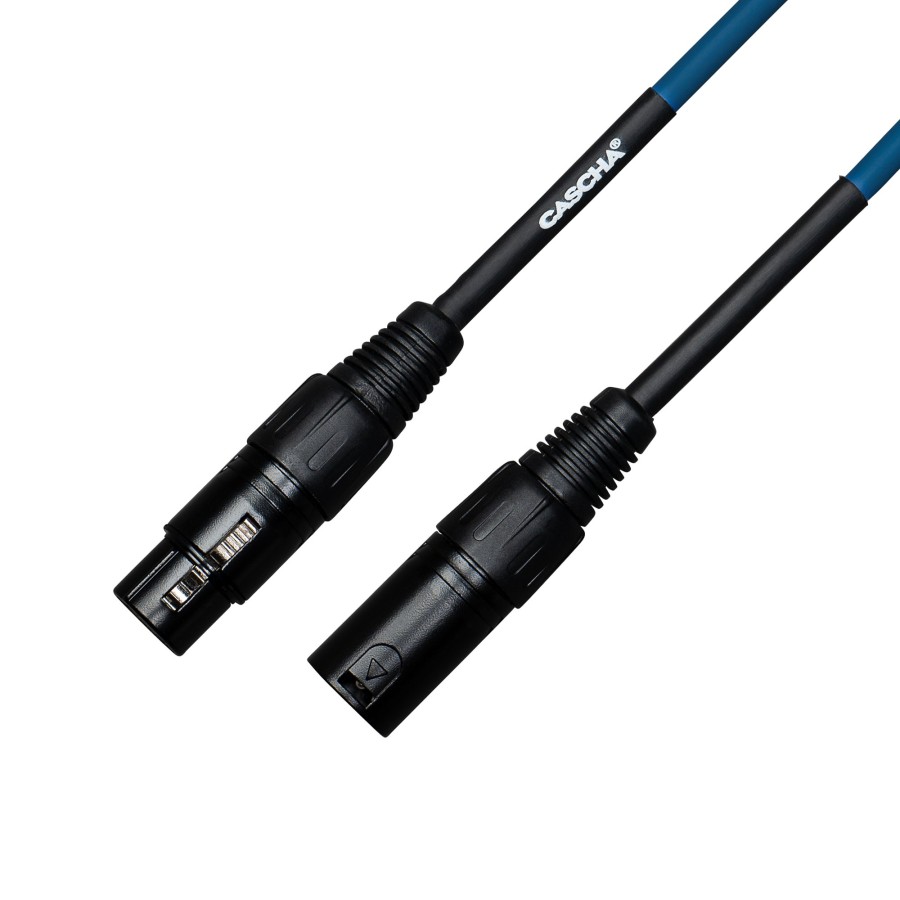 Кабел Cascha Standard Line CCS-M1BL2, Син, XLR-F / XLR-M, 2m