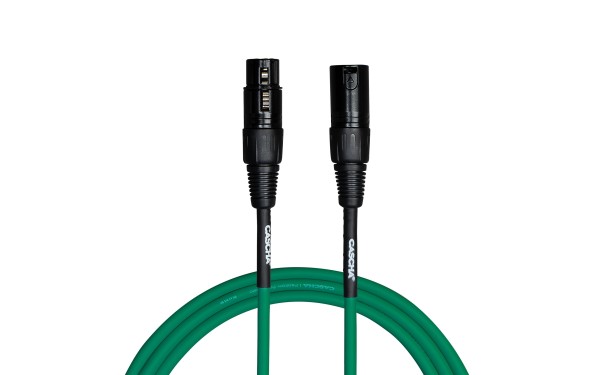Кабел Cascha Standard Line CCS-M1GR2, Зелен, XLR-F / XLR-M, 2m