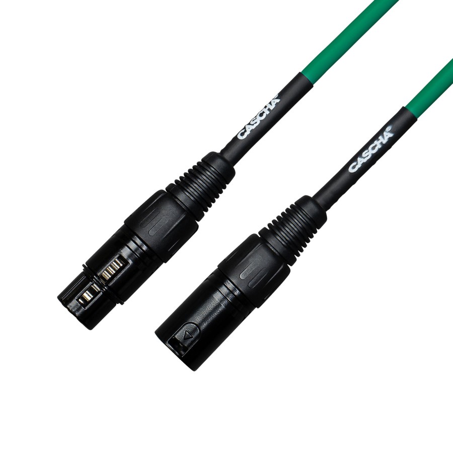 Кабел Cascha Standard Line CCS-M1GR2, Зелен, XLR-F / XLR-M, 2m