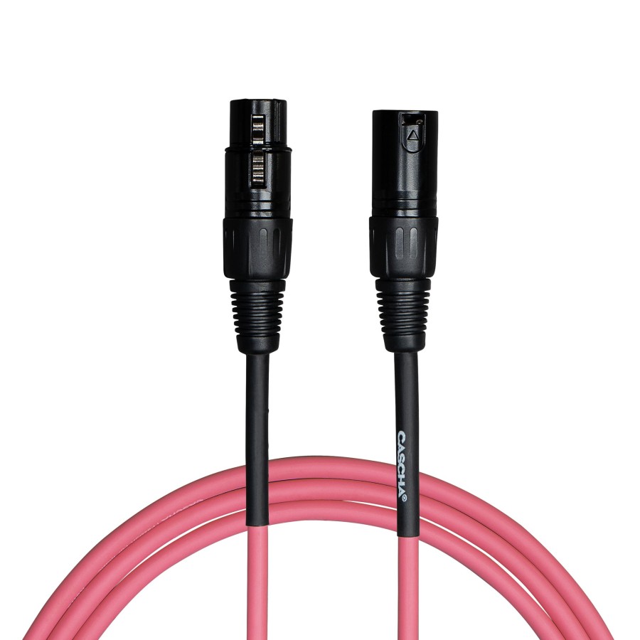 Кабел Cascha Standard Line CCS-M1PK2, Розов, XLR-F / XLR-M, 2m
