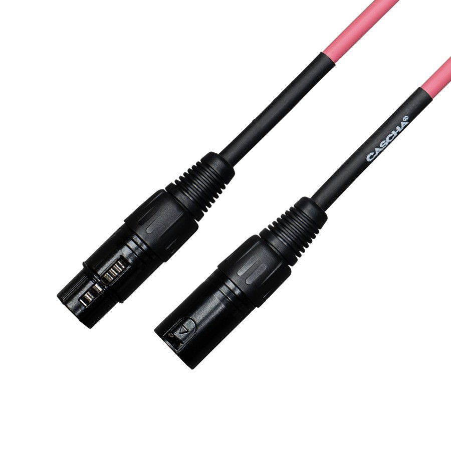 Кабел Cascha Standard Line CCS-M1PK2, Розов, XLR-F / XLR-M, 2m