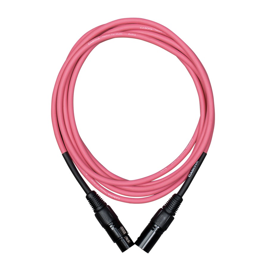 Кабел Cascha Standard Line CCS-M1PK2, Розов, XLR-F / XLR-M, 2m